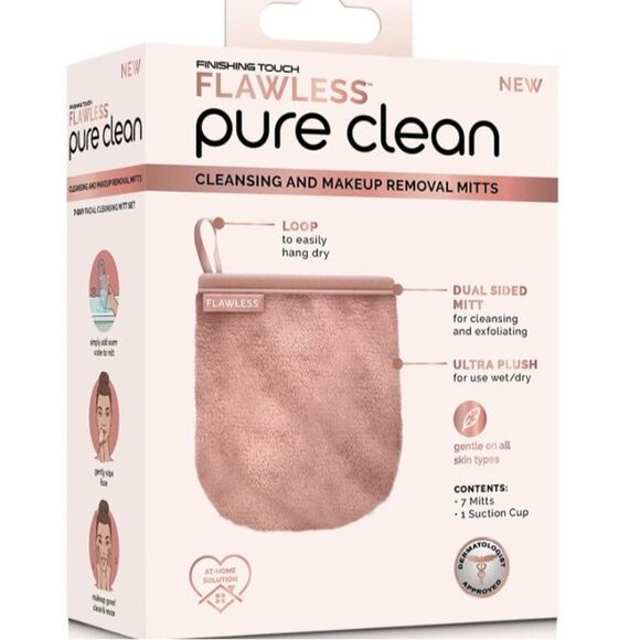 Finishing Touch Pure Clean Cleansing & Makeup Removal Mitts - Picture 6 of 7